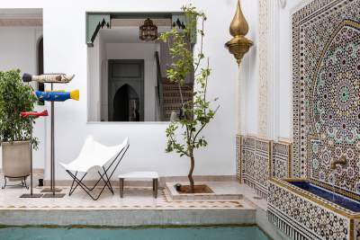 Riad Laz Mimoun · Riad Marrakech Medina Maroc · Salon dans un Riad à Marrakech